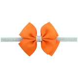 piece Sweet Color Kids Bow Headband Silver Ribbon Bows with Thin Hairband Photography Props Girls Bow Tiara Headwrap