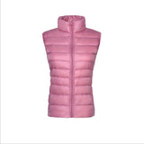 Spring And Autumn Winter New Female Korean Version Standing Collar Light Down Jacket Female Vest Vest Vest Female Plus Size Coat-Outfit