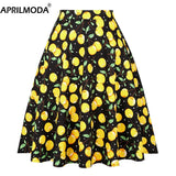 Patterns Vintage Retro 50s Full Circle A Line Skirt Holiday Tropical Pin Up Swing Skater Knee Length Floral Women Solid