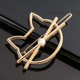 Metal Love Heart Hair Clip Elegant Star Round Barrette for Women Girls Sweet Hairpins Barrettes Hair