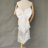 Seperate Ivory Organza Bow Appliques Wedding Dress Knots White Removeable Bride Dresses Knots With