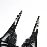 Lace Jewel Strap Lingerie Set-Outfit