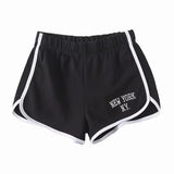 Zingj Summer New Wide-Leg Pants INS Fashion Letter Embroidery High-Waist Running Fitness Shorts