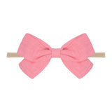 Cute Baby Headband For Girls Elastic Rope Turban Bows kids Stretch Princess Solid Hair Bands Headwear Hair