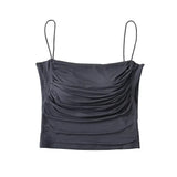 Zingj Trend Women's Pure Color Spicy Girls' Casual Blouse Sexy Slim With Chest Cushion Short Style Navel