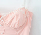 Embroidery Floral Corset Sling Strap Layered Hem Mini Dress-Outfit