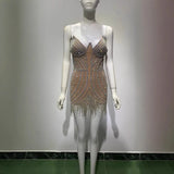 Ebay Fashion New Breast-Wearing Chain Luxury Full Of Diamond Evening Dress Birthday Party