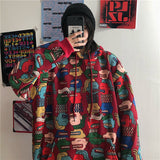 Print Sweatshirt Women Gothic Hoodies Oversized Hoodie Harajuku Kpop Hood Hooded Loose Bf Student Coat Wait Mo