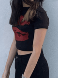 Eye Print Baby Crop Top- Outfit