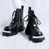 Zingj High Martin Boots Men Trend High Bootage British Style Locomotive Work Boots