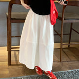 High-Waist Anti-Wrinkling Quick Dry Umbrella Dress Women In The Summer Of 2025 New Korean Version Of The A-Word Long Work Dress Half-Dress