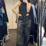 Vintage Black Wash Baggy Boyfriend JeansOutfit