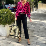 Women's Wear Fall 2025 Ladies Fashion Long Sleeved Bohemian Wind Leopard Print