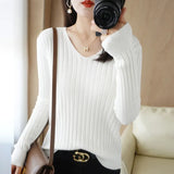 Zingj New Spring And Autumn V-Neck Vertical Knit Short Sleeve Women's Collar Slim Solid Color Wool Undershirt Jacket-Outfit