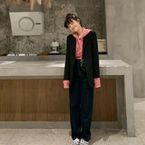 Zingj Jacket Female 2024 Spring And Autumn Web Red New Autumn Dress Korean Version Loose Suit Pink Blazer Jacket