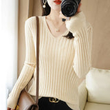 Zingj New Spring And Autumn V-Neck Vertical Knit Short Sleeve Women's Collar Slim Solid Color Wool Undershirt Jacket-Outfit