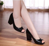2021 Summer shoes Woman open toe Women genuine leather High Heel sandals Casual platform Sandals Women
