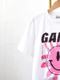vintage chic smiley print T-shirt women 2022 summer short sleeve round neck cotton cozy tees casual tops female