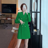 And Autumn High-Grade Thin 2025 Wind Coat Women's Long Spring And Autumn New Double Row Buckle Long Suit