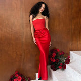 Satin Corset Maxi Dress-Outfit