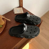 Sandals Cloud Shape Design Thicken EVA Sole Light Leisure Beach Garden Hole Shoes for Ladies Flat