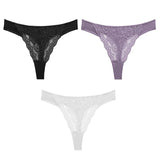 Sexy Lace G String Women's Thong Low-Waist Female Underpant Hollow Out Breathable Cotton Seamless G-String Underwear