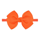 1piece Solid Colors Bowknot Baby Headband For Girls Nylon Elastic Hair Bands Handmade Turban Headwear Hair