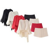Women's Clothing 2025 New Fashion Waist Irregular Pendulum Dress Shorts