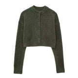 2025 New Women's Fashion Fashion Cardigan Sweater Short Coat