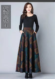 A-Line High Waist Woolen Skirts 2019 Autumn Winter Fashion Women's Wool Maxi Skirts Female Casual Long