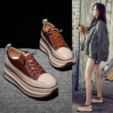 Zingj Heightened Sports Shoes Girls 2023 Spring New Fashionable Muffin Thick-Soled Small White Shoes Students Wear Breathable Casual