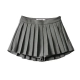 Zingj New High Waist, Short Front And Short Back Anti-Smooth A-Shaped Pleated Short Skirt Lined With Umbrella Skirt Tennis