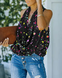 T-Shirt Fashion Beach Street Style Loose Summer Sleeveless Sexy V-Neck Top Casual Home Print Clothes
