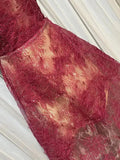 Sheer Lace Layered Strapless Midi Dress- Outfit