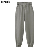 womens fleece pants high waist joggers pants leisure trousers korean style sweatpants causal