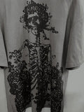 Men's Rose Skull Print Tee- Outfit
