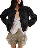 Autumn / Winter 2024 Maple Leaf Pattern Embroidered Quilted Quilted Casual Cotton Jacket Coat-Outfit