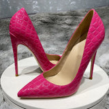 high heels shoes pointed toe spring summer 12cm party wedding elegant cozy classic pumps plus size 33-45 QP123