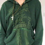 Hoodies with Pockets 90s Vintage Graphic Y2K Aesthetic Coat Top E-girl Sweatshirts Spring Autumn Printed Zipper