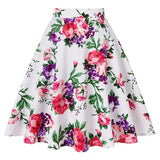Women Pleated Office Midi Skirts A Line Steampunk Gothic Female 50s 60s Ladies High Waist Retro Swing Jurken