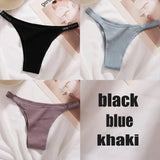 Panties Cotton Briefs Female Underpants Sexy Thong Pantys Underwear Solid Color Intimates Lingerie For Women