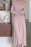 Elegant Long Sleeve Off Shoulder Evening Bodycon Dress for Women Clothing Sexy Party Lady Fashion Autumn Winter 2023