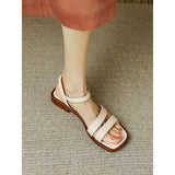 Simple Word With Sandals In The Summer Of 2025 New Dew Flat Bottom Large Size Roman Women's Cool