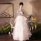 New Chinese Dress Light Luxury Niche 2025 New Famous Wind Hanging Neck Heavy Industry Slew Sexy Bare Back