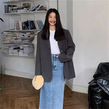 Gray Small Suit Jacket Woman Small Man 2025 Spring And Autumn New High-End Design Sense Niche Casual