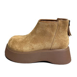 The Simple Non-Slip Cotton Boots Women 2025 Elegant Temperament Simple Solid Color Round Head Snow Boots High