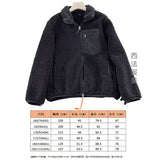 Women's Autumn And Winter Fashion Colliding Splicing Lead Resin Zipper To Keep Warm Imitation Lamb