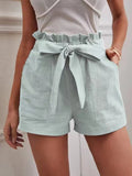 Solid Color Large High Waist Wide