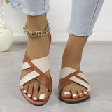 Zingj Hollow Color Matching Large-Size Slippers Women Wear Retro Sandy Beach