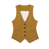 Autumn And Winter Straight Trousers Double Buckle Suit Vest Three Sets Of New Women's Fashion Commuting
